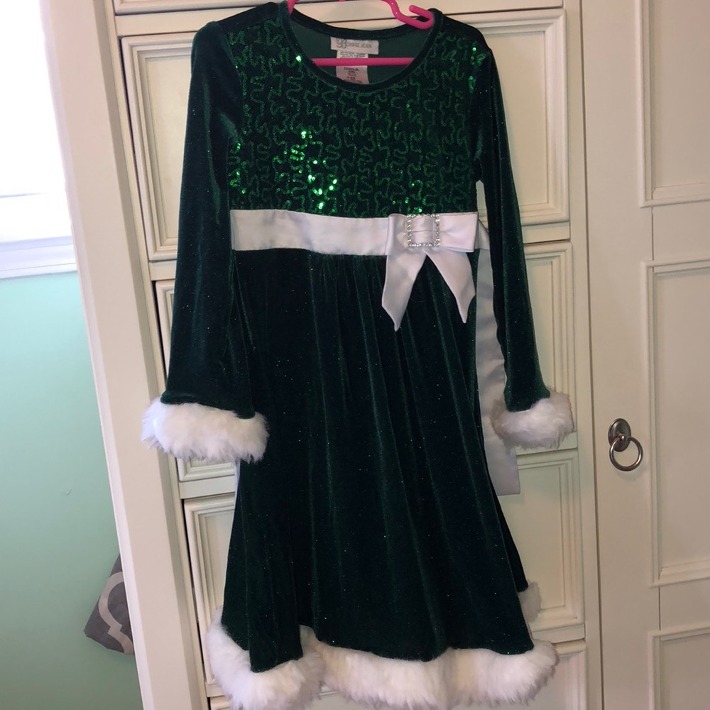 Bonnie Jean green girls holiday dress